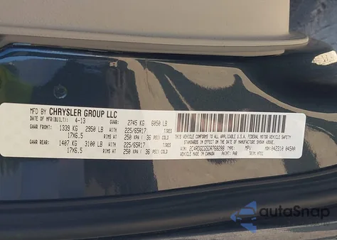 2013 Dodge Grand Caravan Sxt from USA, damaged, VIN 2C4RDGCG5DR768288
